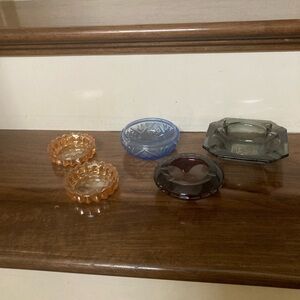 Vintage glass pieces set of 5